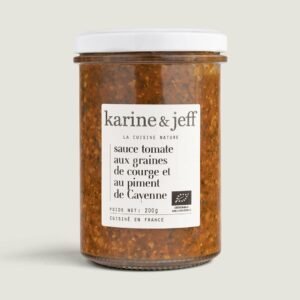 Sauce tomate aux graines de courge et au piment de Cayenne - Karine & Jeff