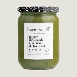 Spinach Soup with Sheep's Cream and Turmeric