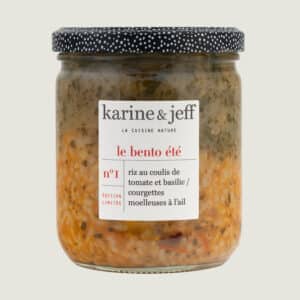 Rice with Tomato and Basil Coulis / Tender Zucchini with Garlic