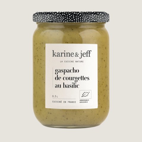 Courgette and basil gazpacho