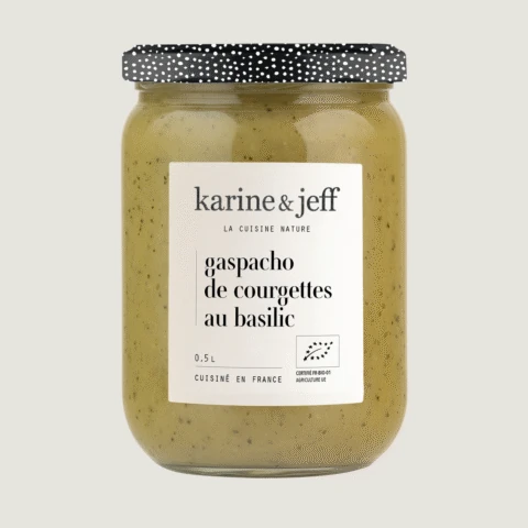 Courgette and basil gazpacho