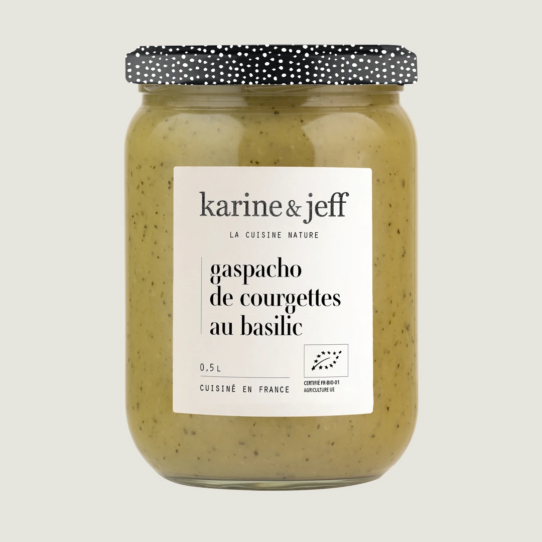 Courgette and basil gazpacho