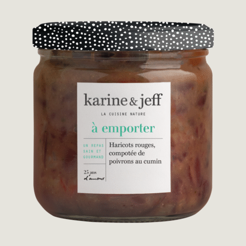 Red Kidney Beans - pepper compote with cumin