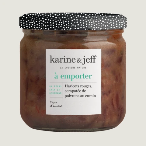 Red Kidney Beans - pepper compote with cumin