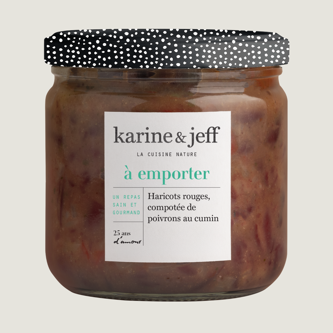 Red Kidney Beans - pepper compote with cumin