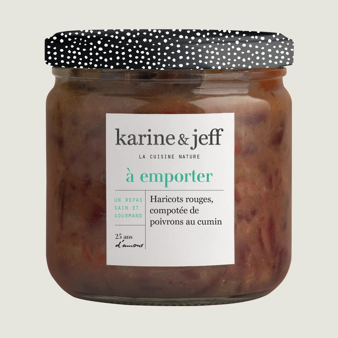 Red Kidney Beans - pepper compote with cumin