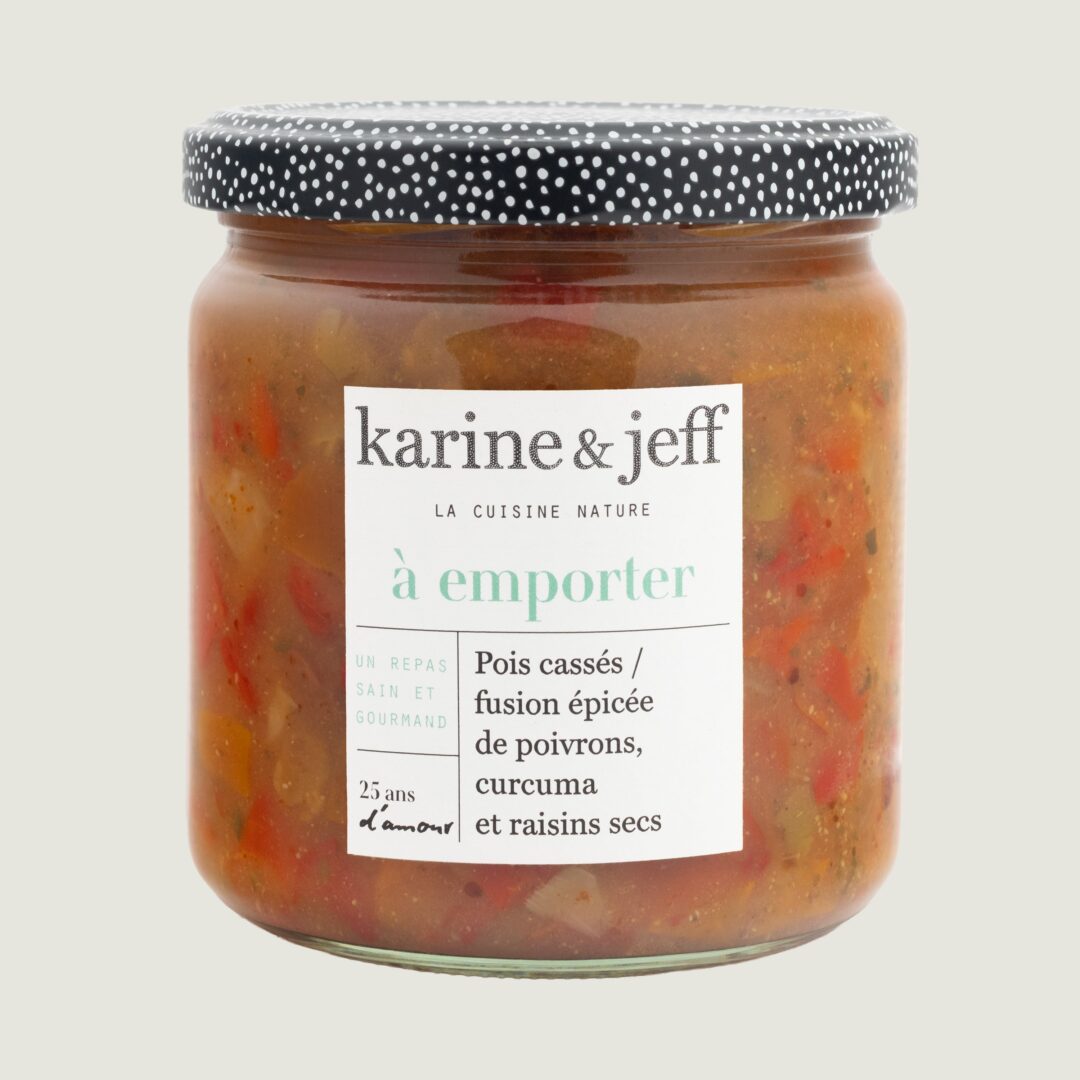 Split peas / spiced fusion of peppers, turmeric and raisins