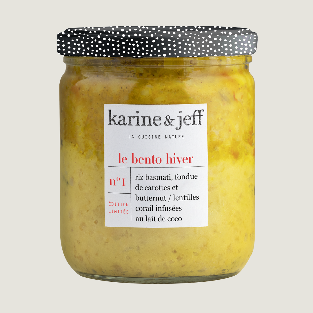 Basmati rice, carrot and butternut squash fondue / red lentils infused with coconut milk
