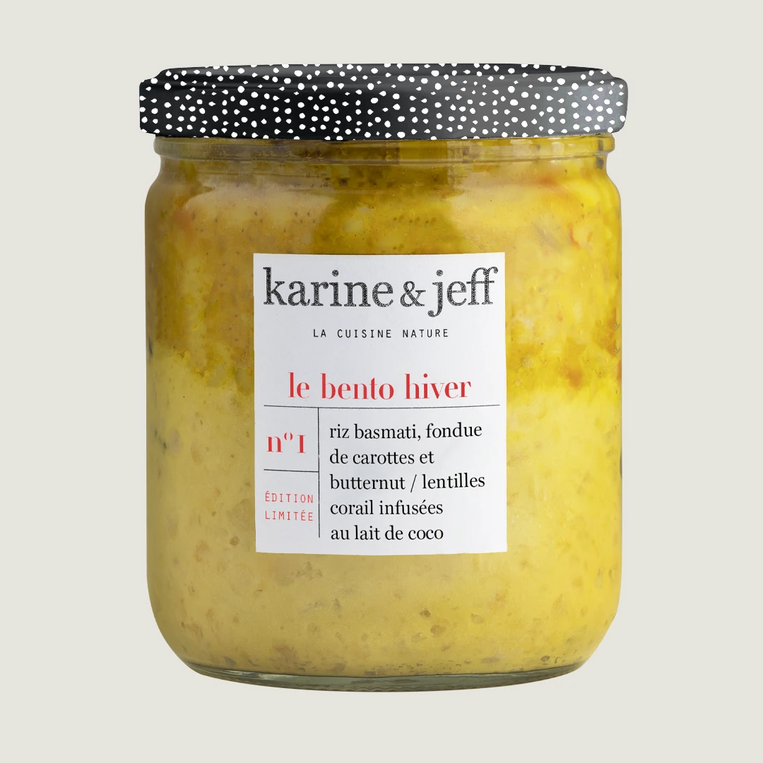 Basmati rice, carrot and butternut squash fondue / red lentils infused with coconut milk