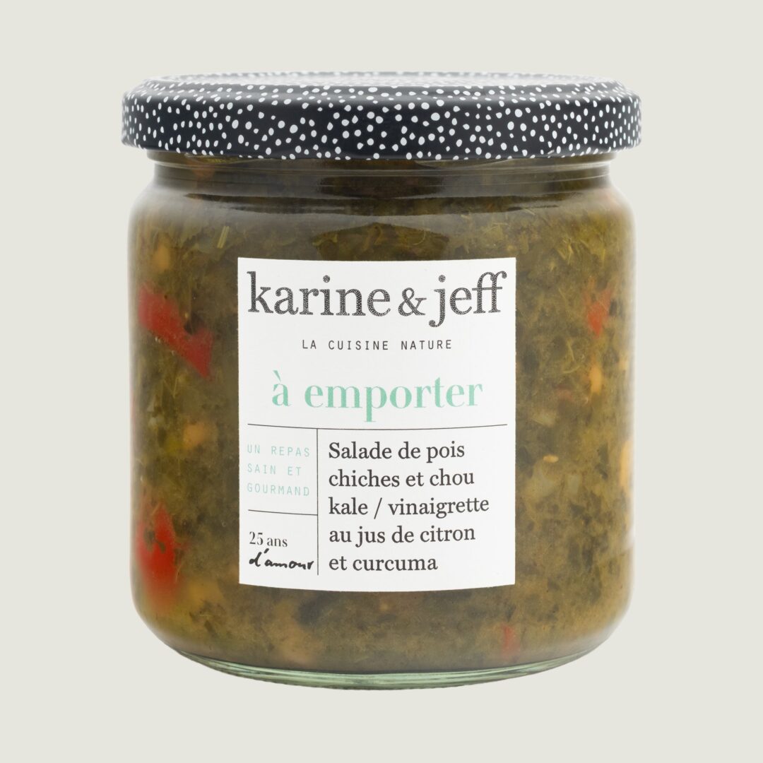 Chickpea and kale salad / lemon juice and turmeric vinaigrette